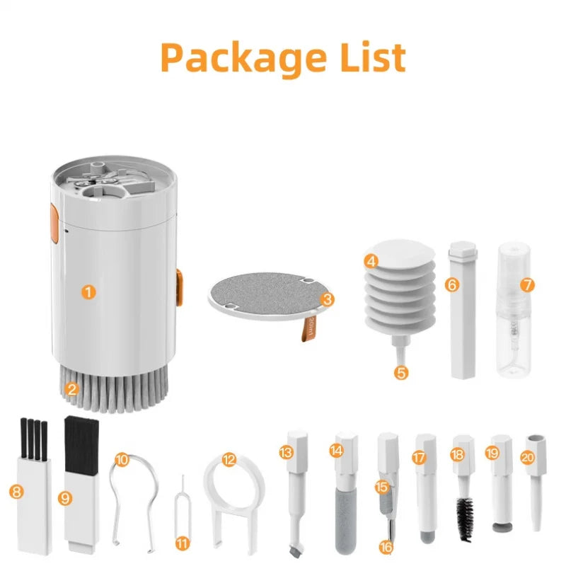 20 in 1 Laptop Keyboard Cleaning Tool Set Digital Camera Headset Mobile Phone Cleaner Kit Earphones Cleaning Pen Keycap Puller