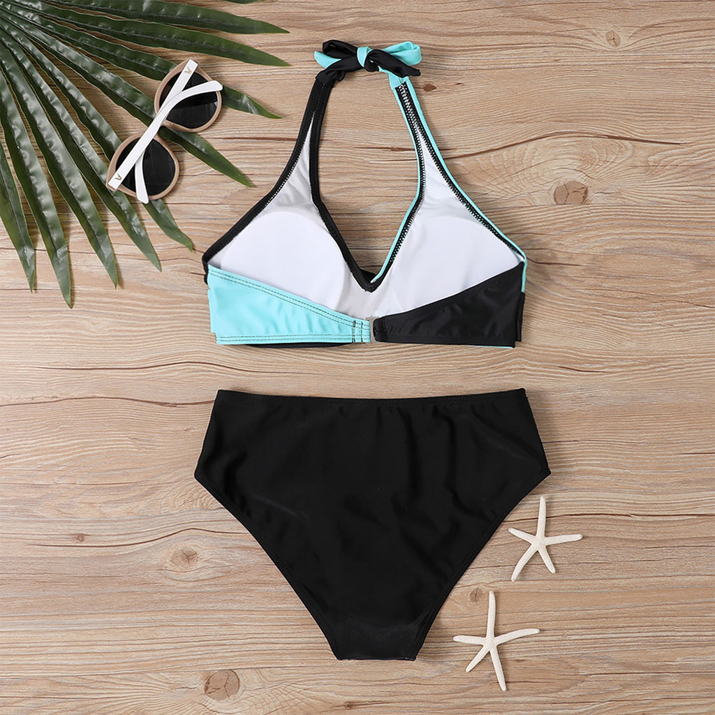 2024 Halter Bikini Set High Waist Swimwear Women Vintage Swimsuit Female Beachwear Summer Push Up Bathing Suit Swimming Bathers