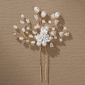 Fashion Pearl Rhinestone Flower Hair Pins barrette Bride Wedding Jewelry Accessories Hair Clips Headpiece For Women