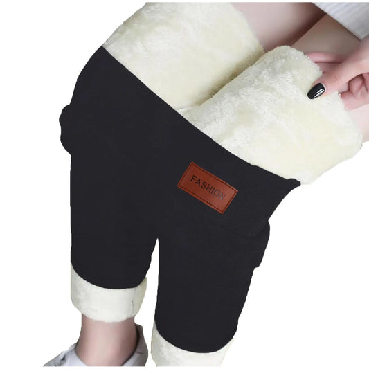 Autumn High-waisted Thickened Fleece-lined Women's Trousers Warm Cotton Wadded Leggings Outer Wear Wholesale