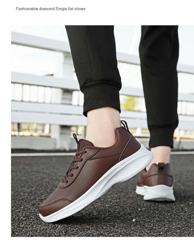Women Men Shoes 2024 Autumn PU Leather Men's Sneakers Non-slip Casual Footwear Trainer Men Tenis Masculino Zapatillas Hombre