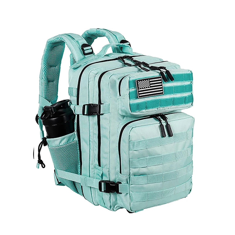 LHI 45L/35L/25L Tactical Backpack for Men and Women Waterproof Athlete Gym Outdoor Bag Travel Hiking Rucksack with Bottle Holder