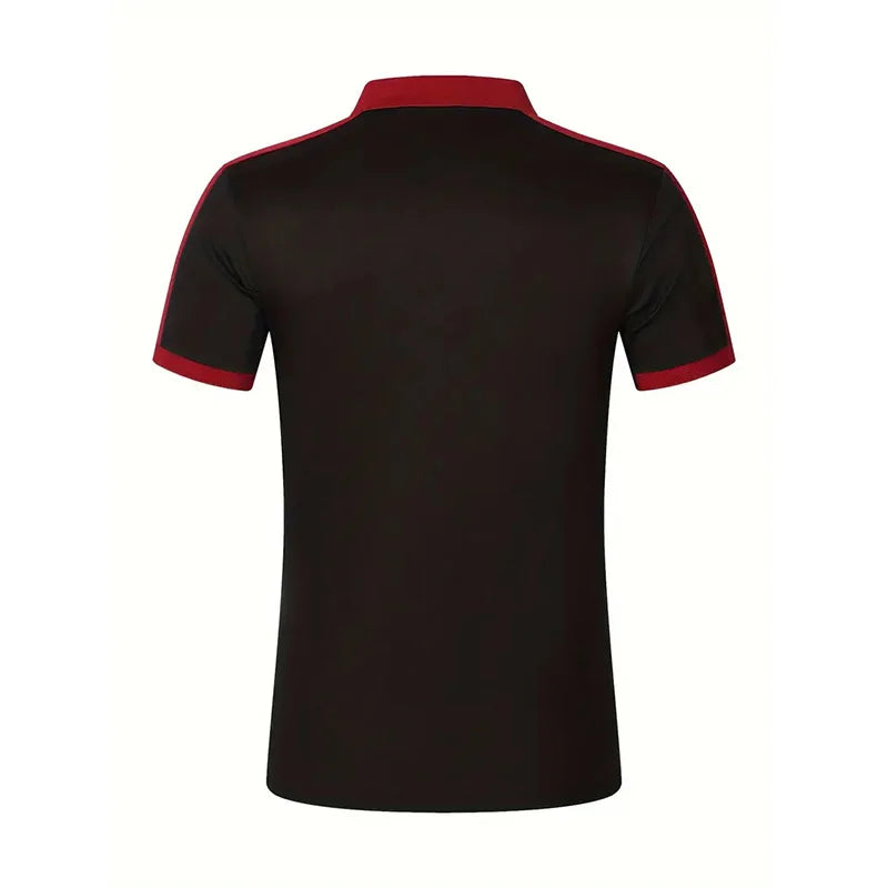 Summer Men's Short sleeved Polo Shirt Business Casual Collar T-shirt Plus Size Breathable Top European and American Plus size