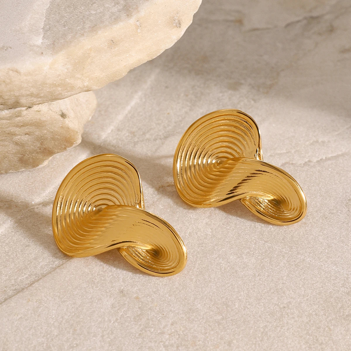Uworld Twisted Ribbed Earrings Dainty Stud Earrings Knot Earrings Women's Accessories Gift for Her