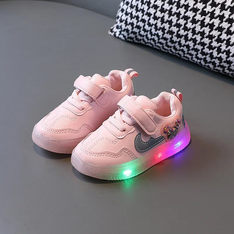 Tenis Children Led Shoe Boys Girls Lighted Sneakers Glowing Shoe for Kids Soft Soled Breathable Casual Infant Toddler Baby Shoes