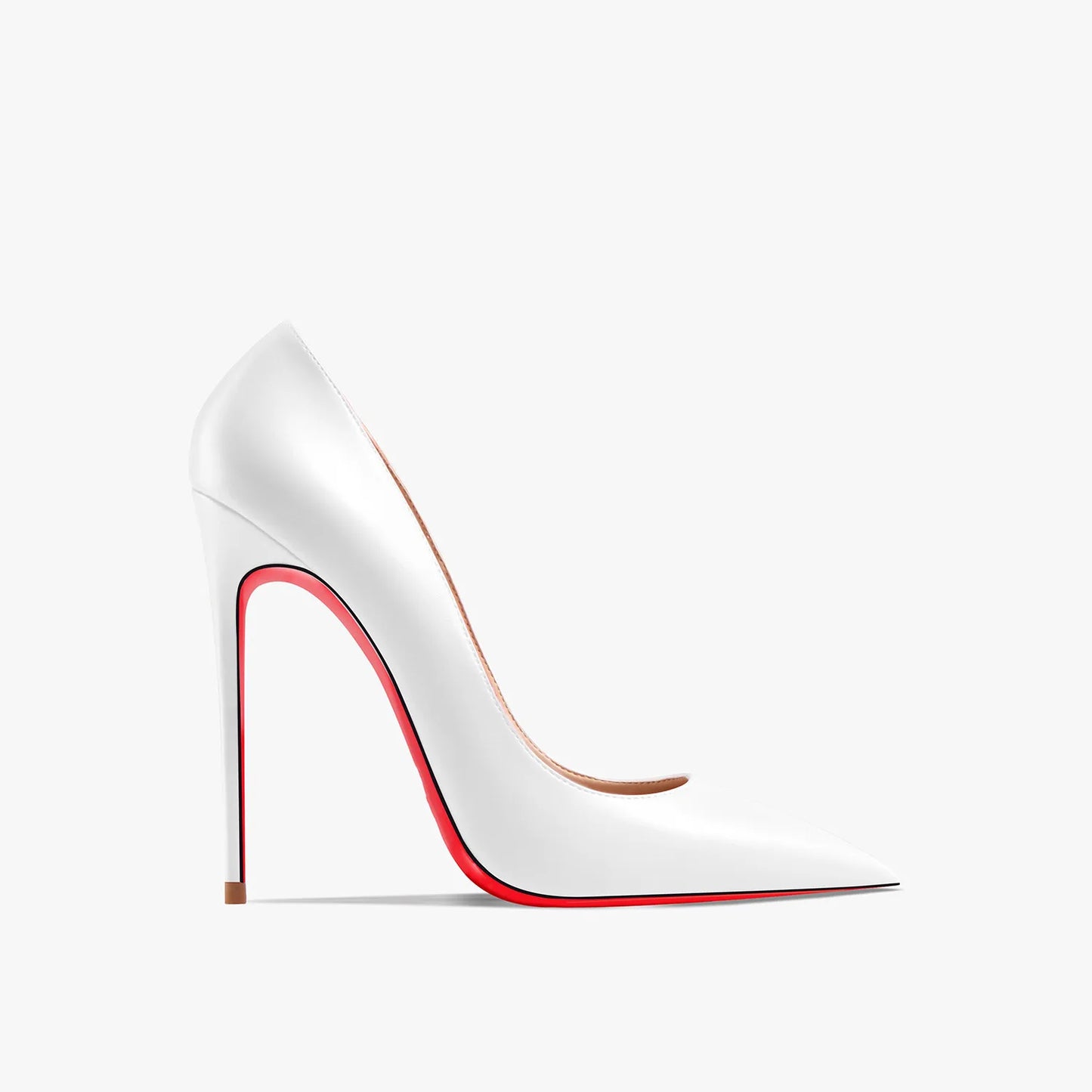 Heels for women Pointed toe Luxury Brand Women's High Heels Red soled Pumps Red Bottoms Matte Stiletto Ladies elegant shoes 12cm