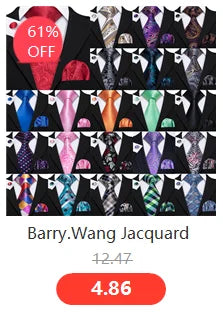 Barry.Wang Gold Silk Mens Tie Hanky Cufflinks Set Yellow Beige Orange Luxury Jacquard Necktie For Male Wedding Business Party