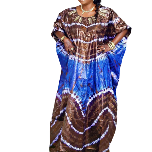 Elegant African print dress, a refined choice for seasonal parties, birthday wedding gowns