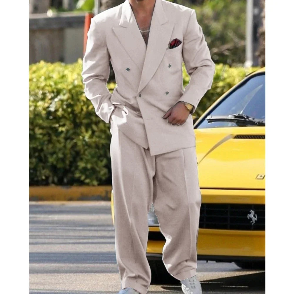 2024 Formal Suit for Men Wedding Luxury Fashion Suit Dress  2 Piece Modern Men's Suits Men Clothing Terno Masculino Completo