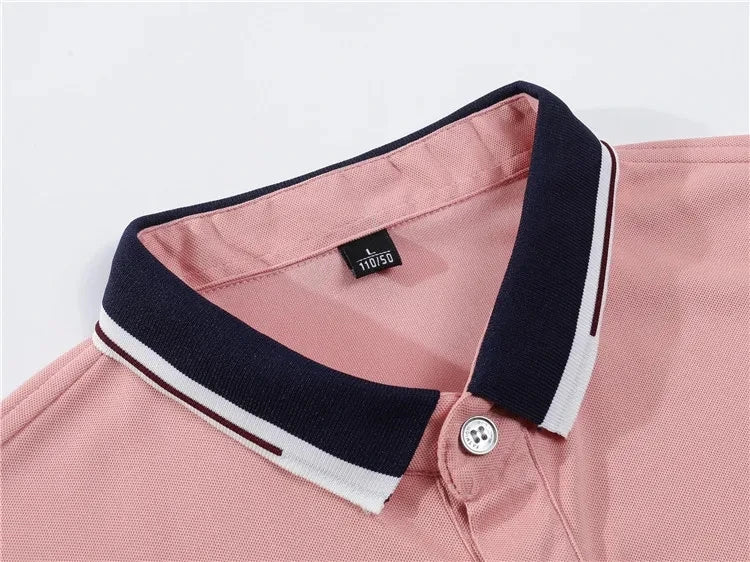 Summer Men Polo Men Shirt Short Sleeve Polo Shirt Contrast Color Polo New Clothing Streetwear Casual Fashion Men Collar Tops