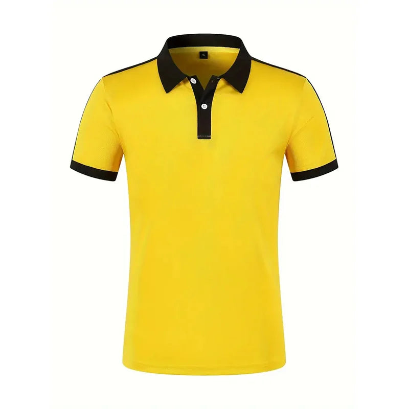 Summer Men's Short sleeved Polo Shirt Business Casual Collar T-shirt Plus Size Breathable Top European and American Plus size