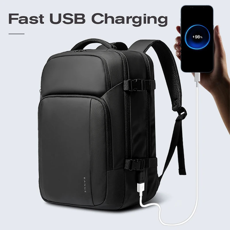 BANGE New Design Large Capacity Oxford Men 15.6 inch Laptop Backpack Softback Business Waterproof Backpacks with USB Charing