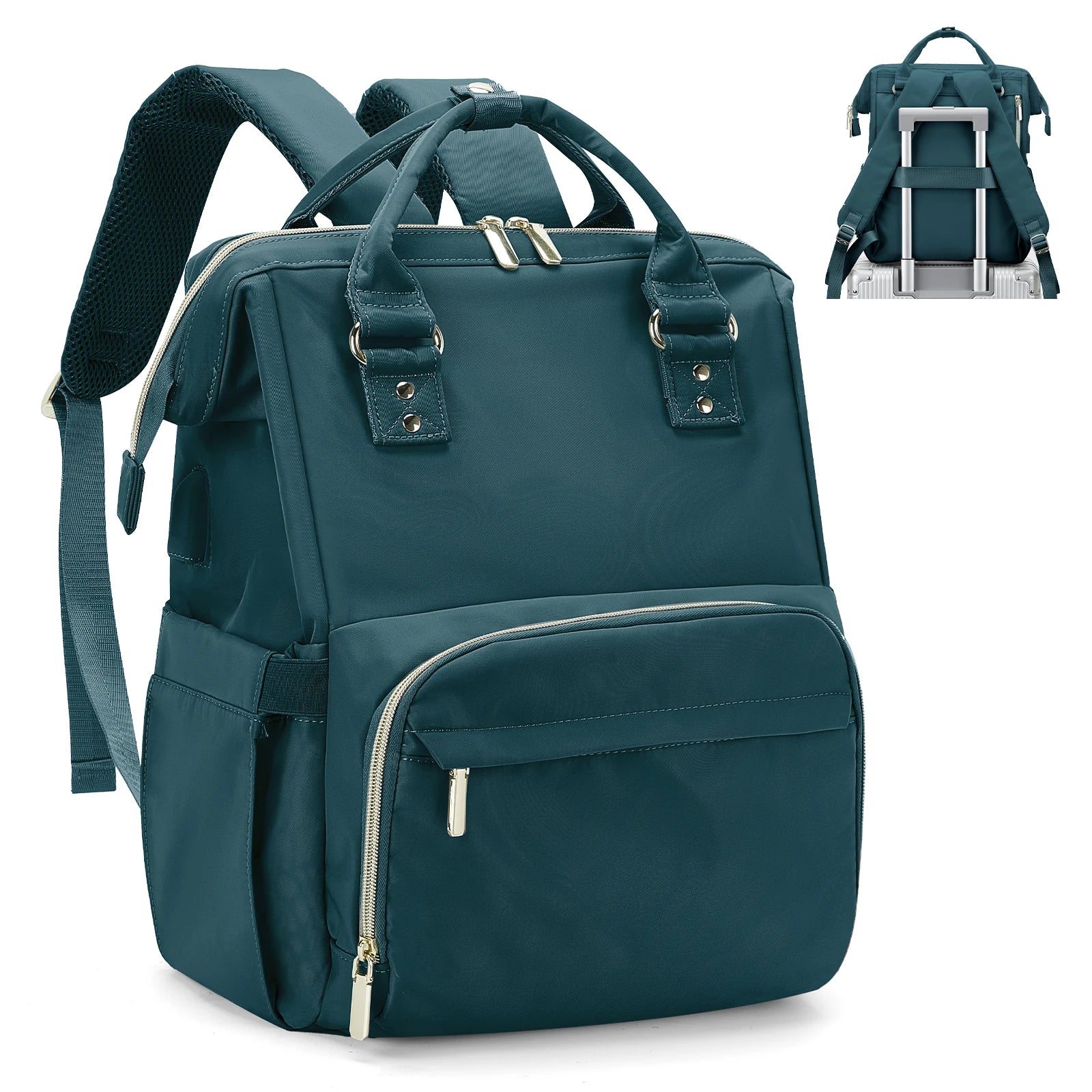 Travel Backpack for Women Men 14 Inch Laptop Bag, Large Waterproof Stylish Vintage Daypack for College Work Executive Backpack