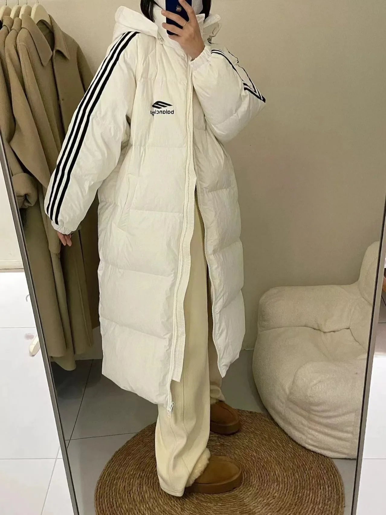 Women Long Down Jackets Coat 2024 Winter Unisex Warm Coat Loose PufferJacket Hooded New Long Parka Windproof Parkas Zipper Coat