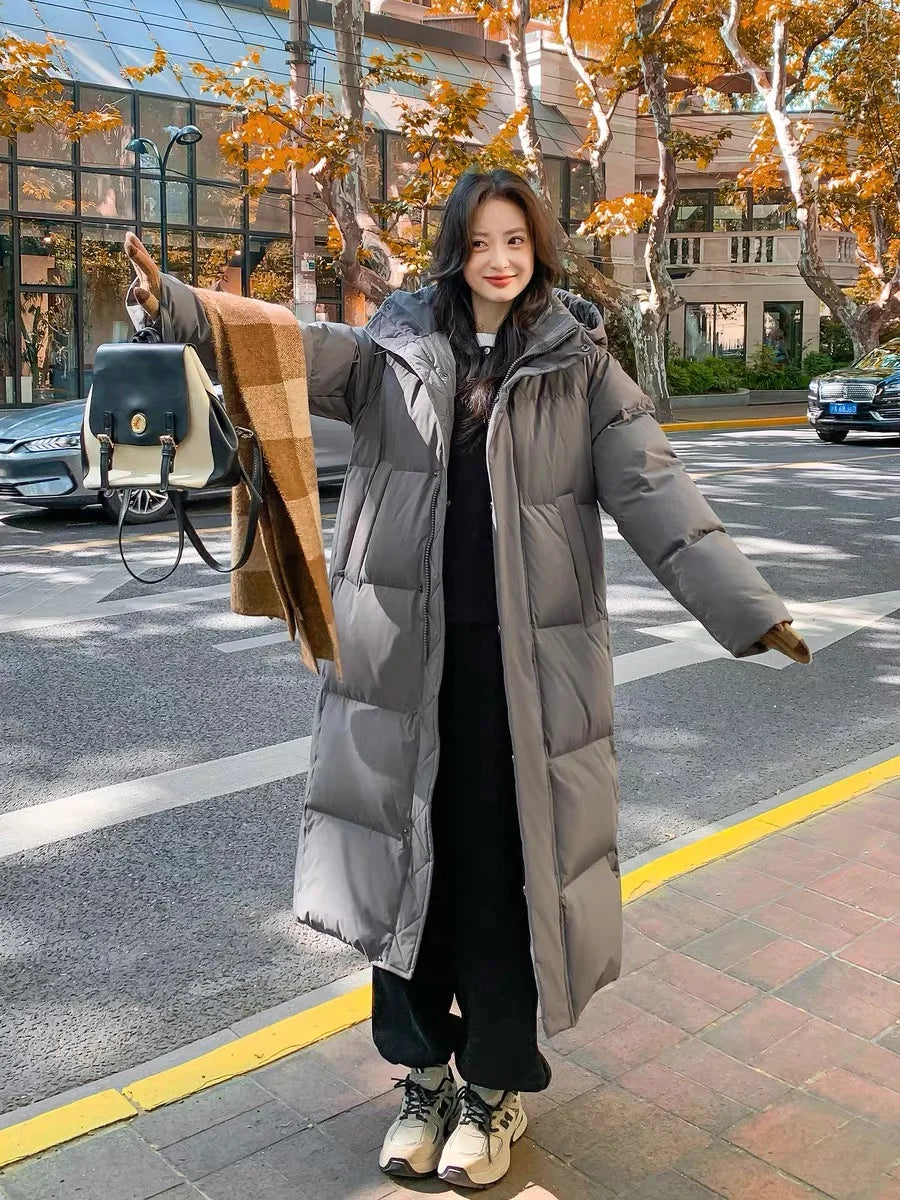 2025 Winter Women Jacket Coats Long Parkas Female Down Cotton Hooded Overcoat Thick Warm Jackets Windproof Casual Student Coat