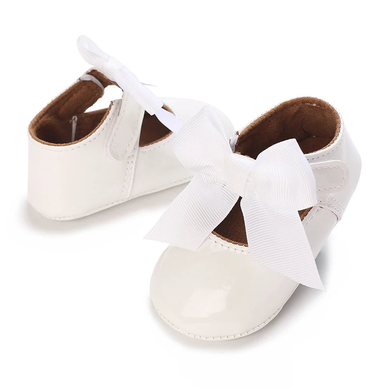 Cute White Lace Baby Girl Princess shoes  Baby Moccasins Moccs Shoes Bow Fringe Rubber Soled Non-slip Footwear Crib Shoes