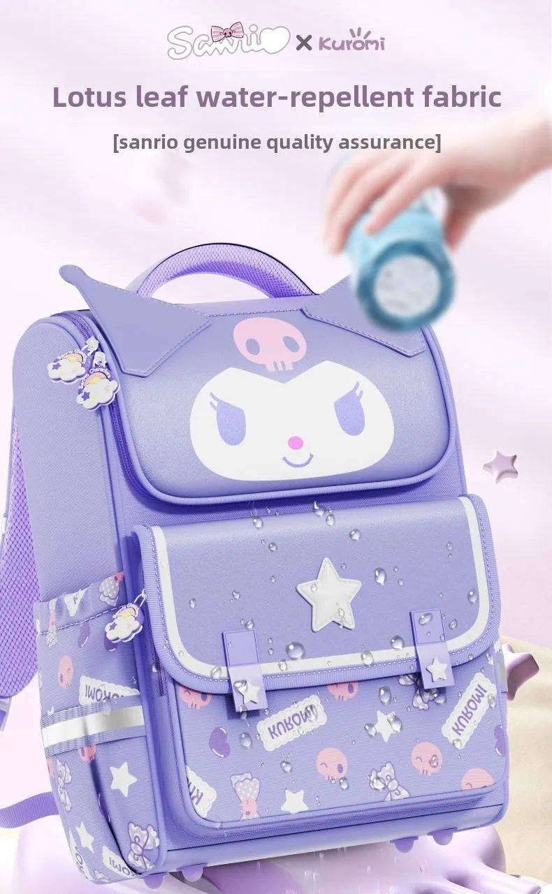 Cute Sanrio cartoon My Melody Kuromi Hello Kitty backpack Student large capacity spine protection and burden reduction backpack