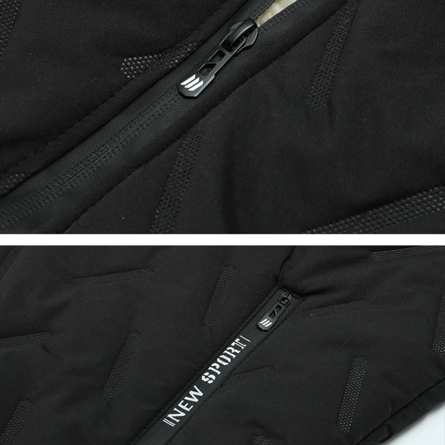 Winter Men'S Thick Solid Color Casual Zippered Pocket Sports Pants Velvet Warm Jacket Suitable For Outdoor Daily Wear