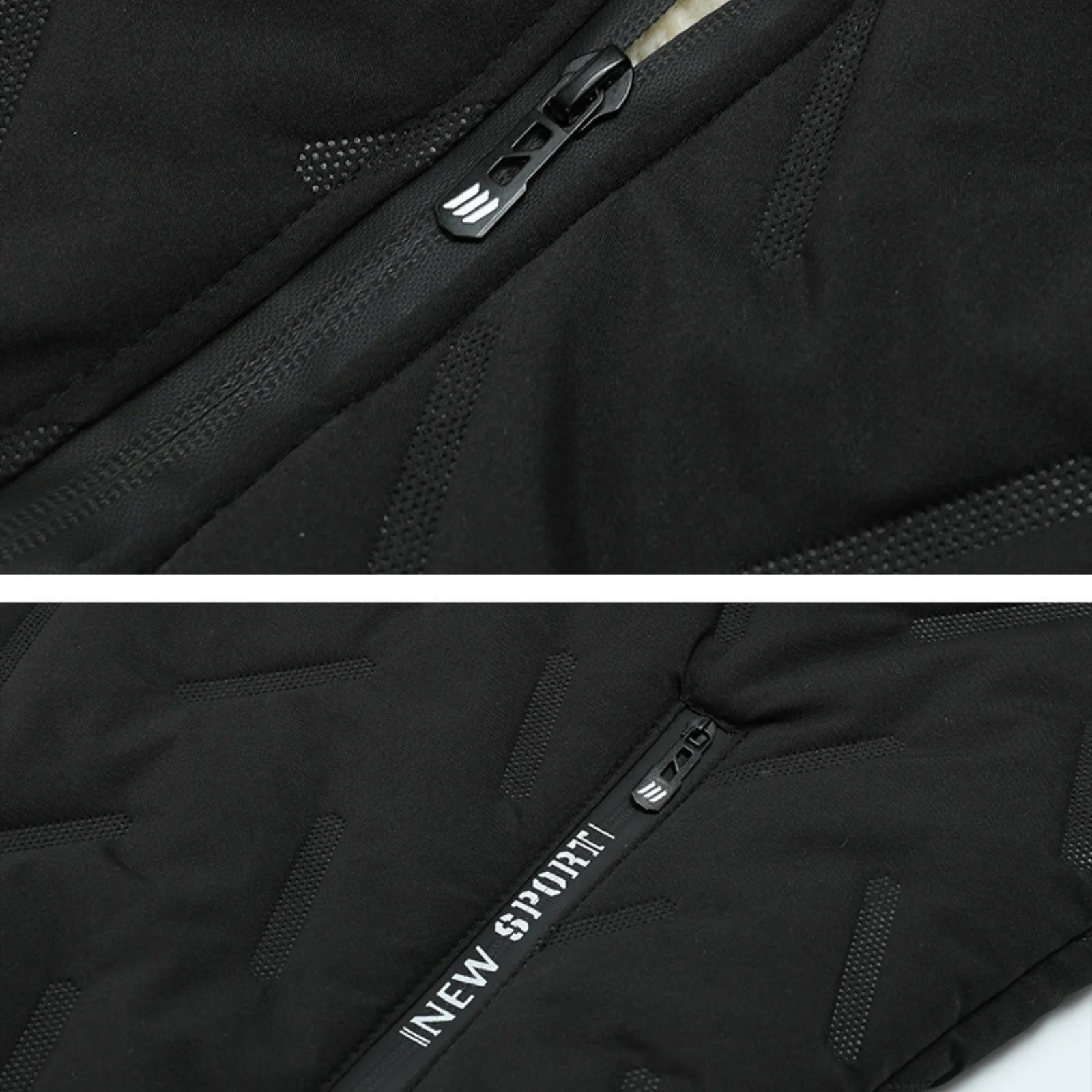 Winter Men'S Thick Solid Color Casual Zippered Pocket Sports Pants Velvet Warm Jacket Suitable For Outdoor Daily Wear