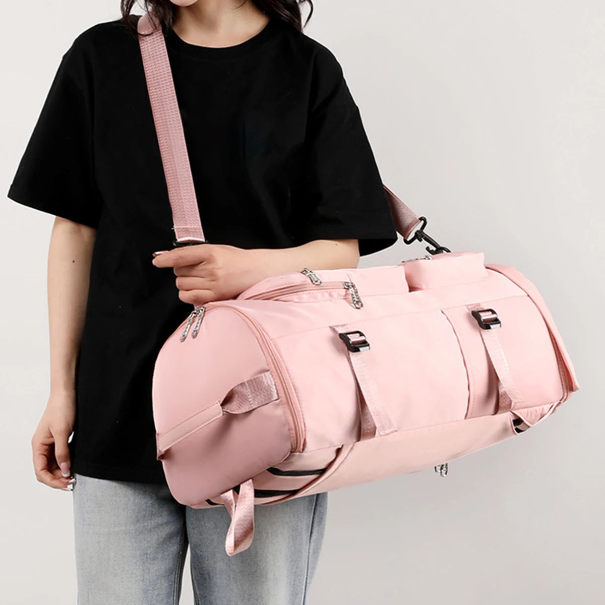 Large Capacity New Backpack Travel Bag Sports Waterproof Fitness Bag Multi Functional Single Shoulder Portable Luggage Bag