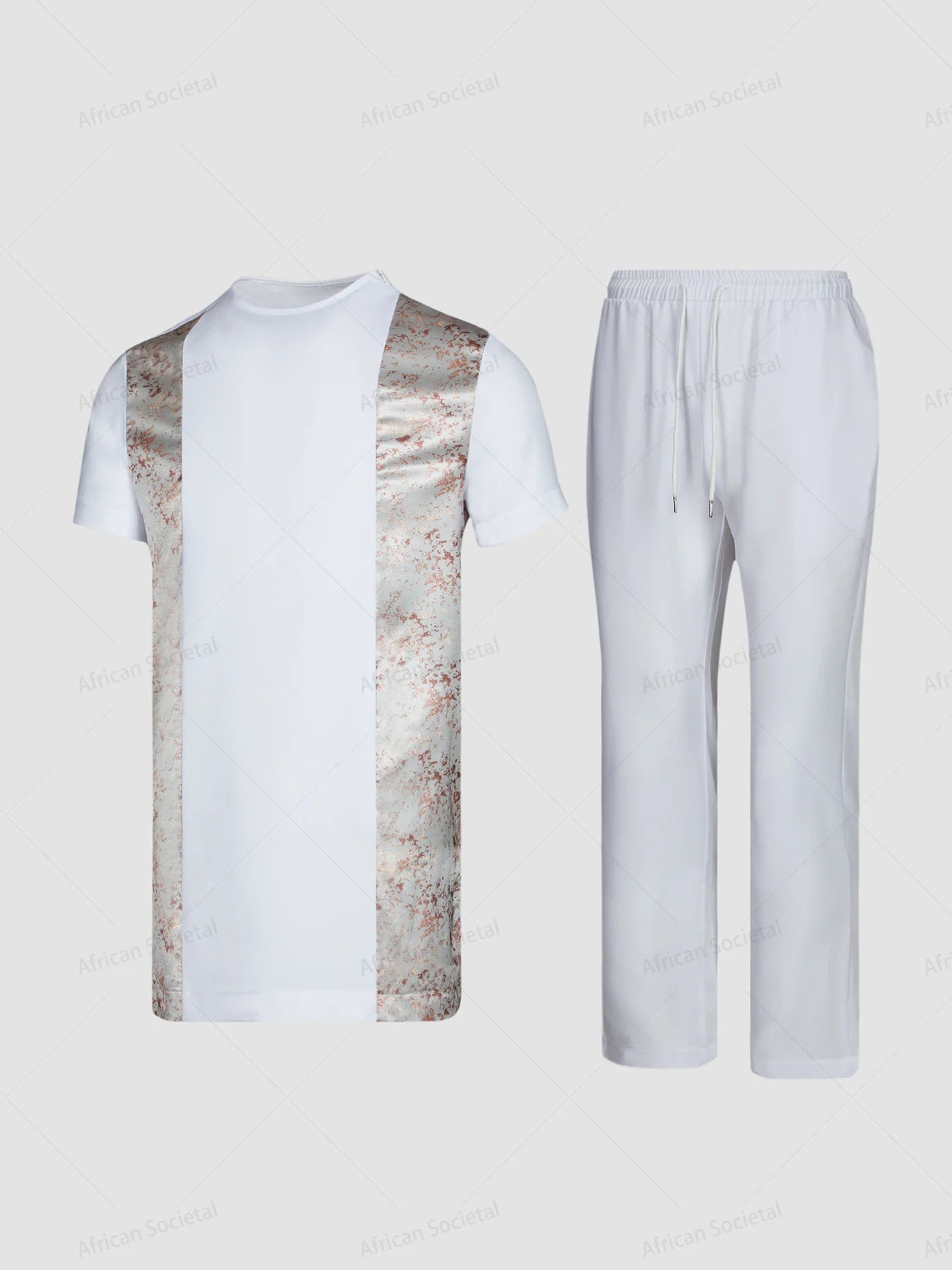 African Men Traditional Short Sleeve Outfit Nigeria Summer Africa Luxury Fashion Clothes Men'S T-Shirt Polo Shirts 2-Piece Sets