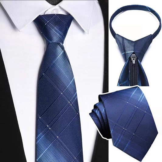 New Classic Black Ties For Men Silk Neckties For Wedding Party Business Adult Neck Tie 48*8CM Casual Stripe Solid Color Tie Gift