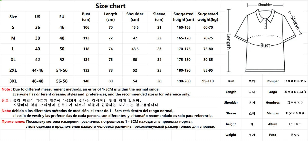 Summer Men's Short sleeved Polo Shirt Business Casual Collar T-shirt Plus Size Breathable Top European and American Plus size