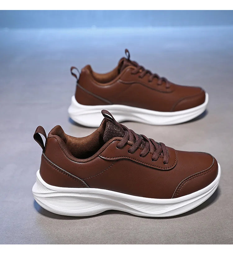 Women Men Shoes 2024 Autumn PU Leather Men's Sneakers Non-slip Casual Footwear Trainer Men Tenis Masculino Zapatillas Hombre