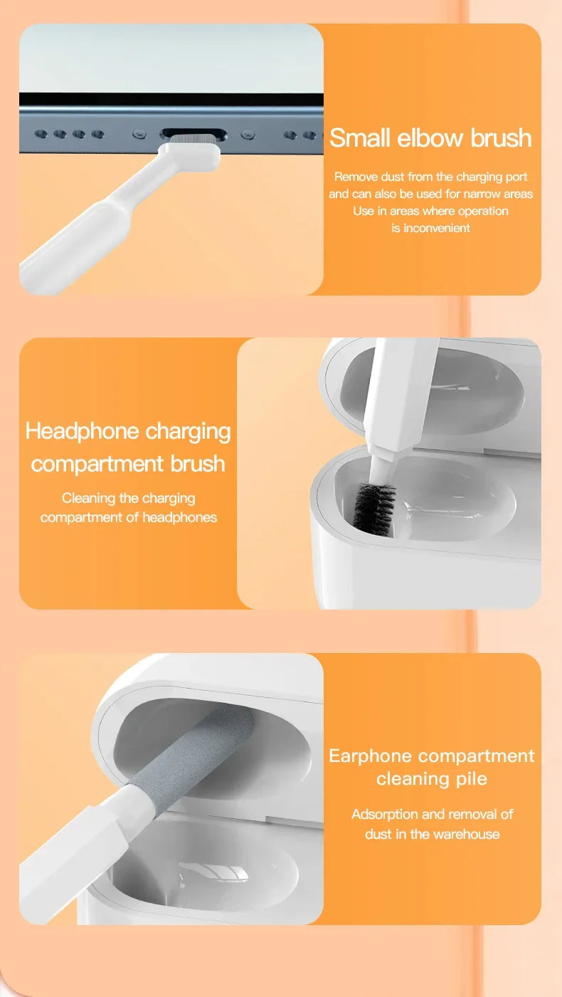 20 in 1 Laptop Keyboard Cleaning Tool Set Digital Camera Headset Mobile Phone Cleaner Kit Earphones Cleaning Pen Keycap Puller