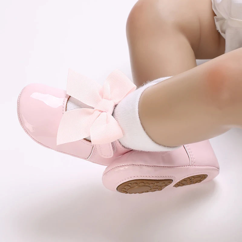 Cute White Lace Baby Girl Princess shoes  Baby Moccasins Moccs Shoes Bow Fringe Rubber Soled Non-slip Footwear Crib Shoes