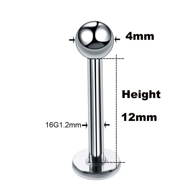 2PCS  New Stainless Steel Lip Piercing Chain Labret Lip Stud  Straight Bar In The Lips Labial Piercing Trendy Body Jewelry