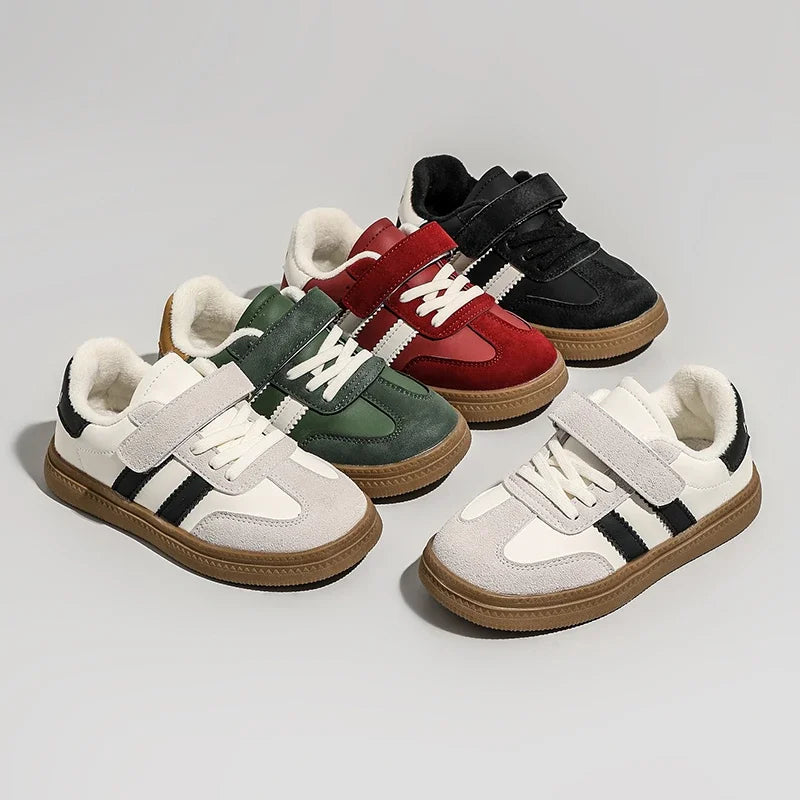 Children Casual Sneakers New Black Soft Bottom Girls Boys German Training Shoes Autumn Winter Fashion Red Kids Baby Casual Shoes