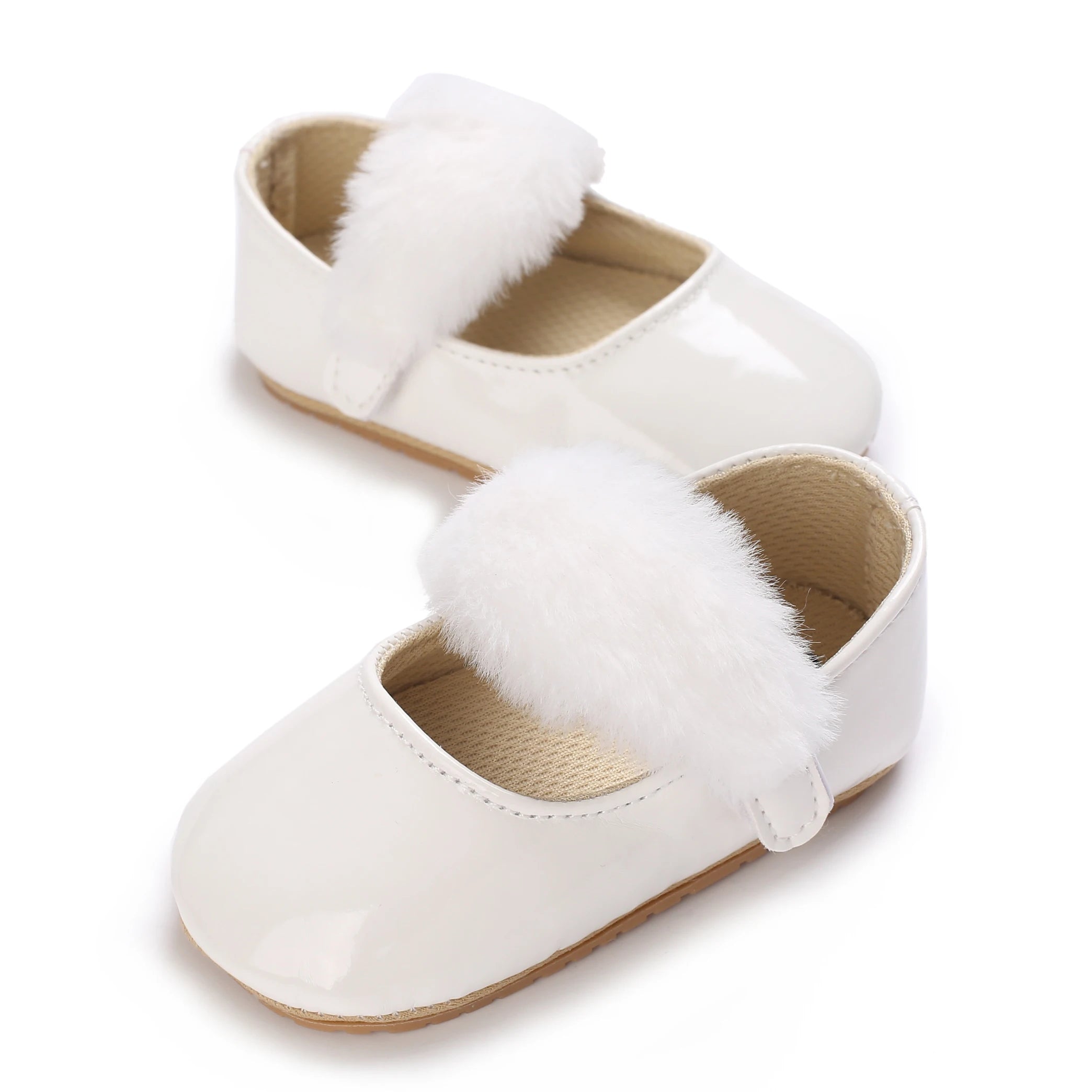 Cute White Lace Baby Girl Princess shoes  Baby Moccasins Moccs Shoes Bow Fringe Rubber Soled Non-slip Footwear Crib Shoes