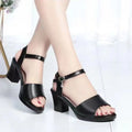 Cresfimix sandalias de mujer women fashion spring & summer comfortable white sandals lady cute buckle strap high heel sandals