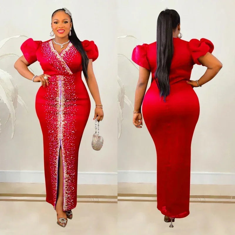 Diamond Evening Dress African Fashion Wedding Dress