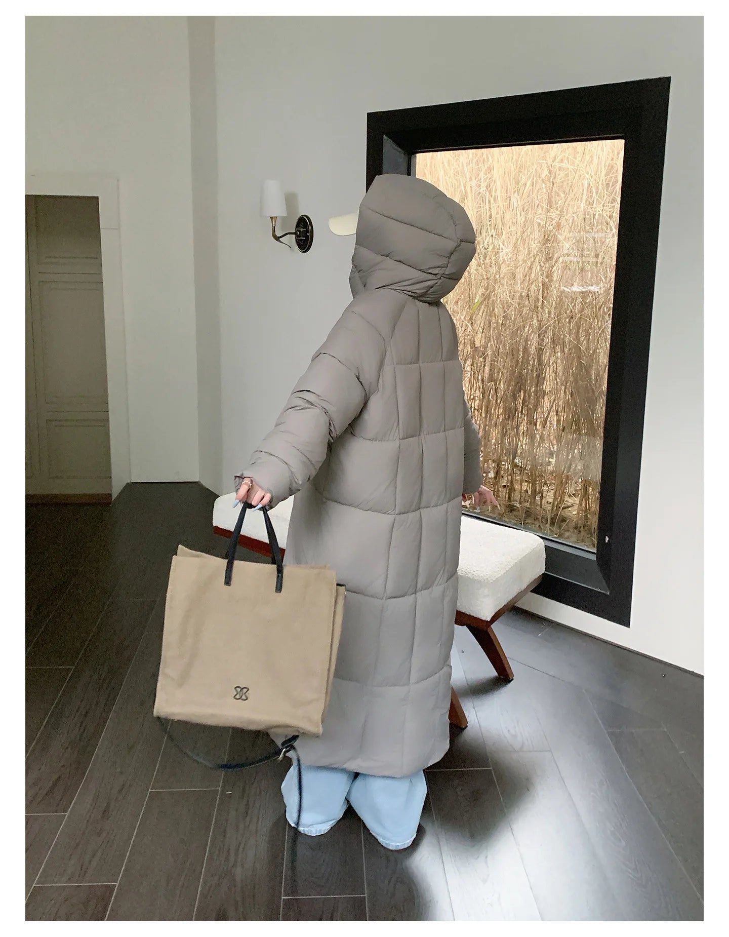 Long Coats Parkas Women Loose Zipper Hooded Jacket Thick Warm Casual Full Sleeve Elegant Spliced Jackets Autumn Winter