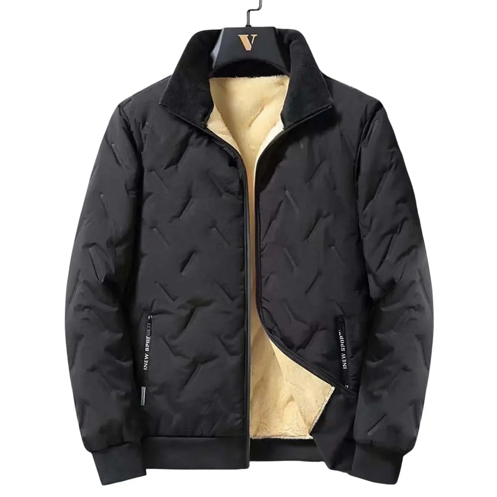 Winter Thickened Fleece Jackets for Men Windproof Snow Coats Men's Outerwear Cropped Woolen Parka Coat Autumn Warm Bomber Jacket