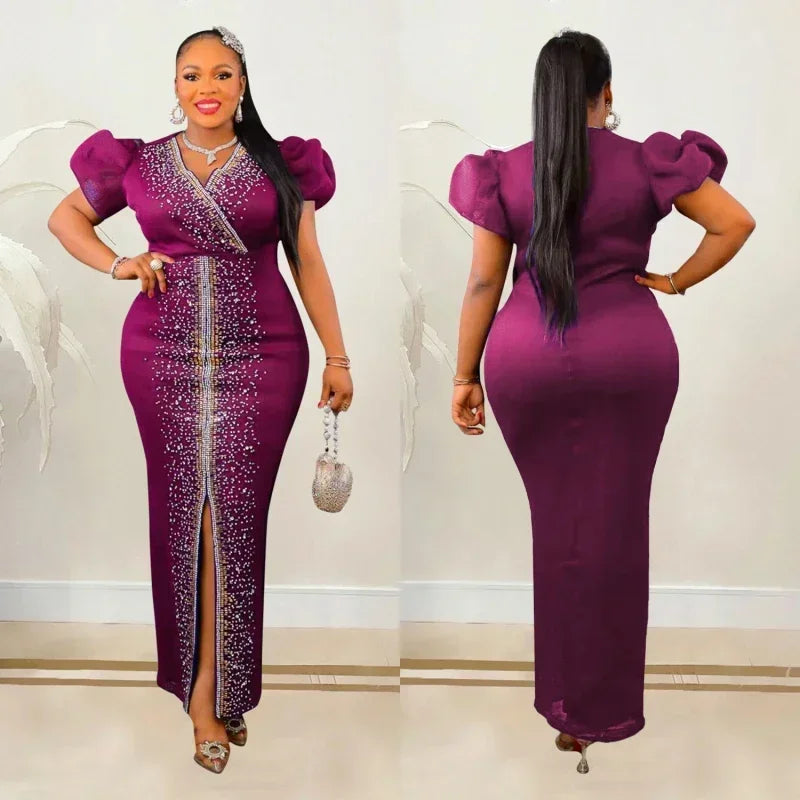 Diamond Evening Dress African Fashion Wedding Dress