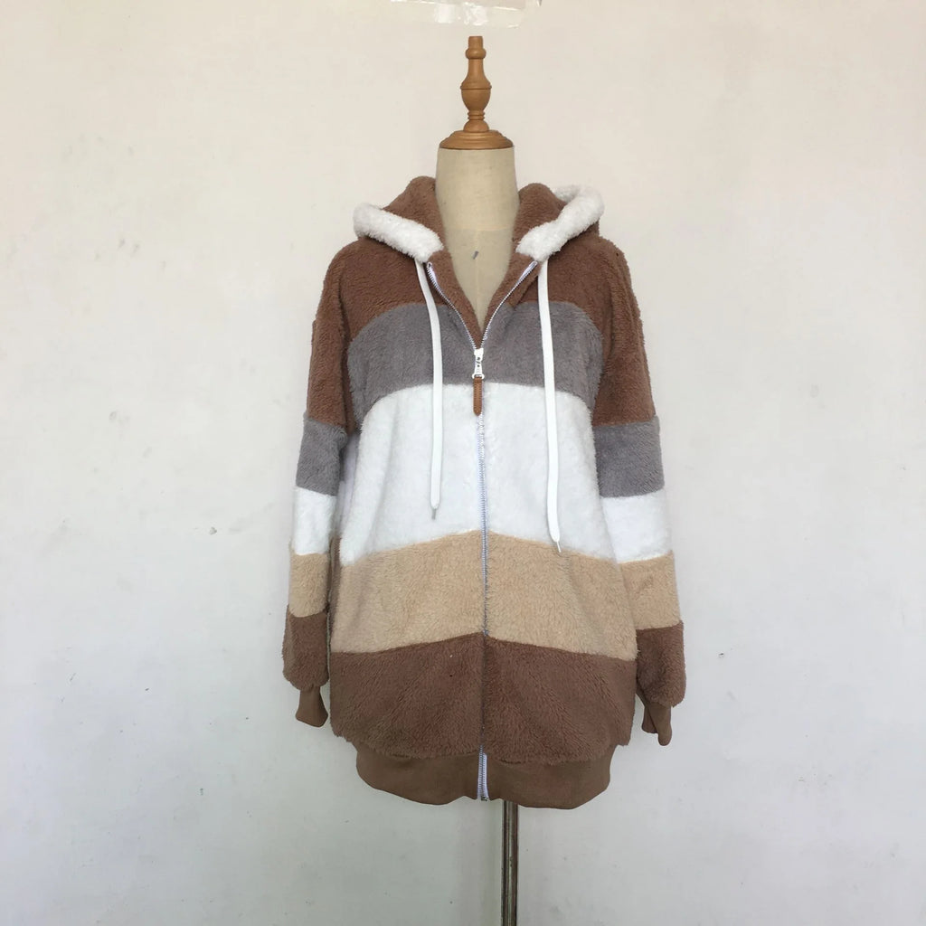 2025 Women's Warm Coats Jackets for Autumn Winter Long Jacket Warm Thick Fleece Faux Fur Coat Plush Teddy Woman Fur Coat Female
