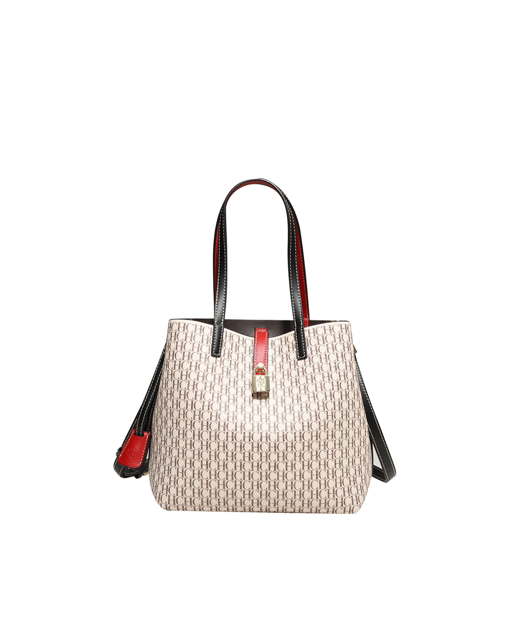 CH Premium Versatile Leather Crossbody Bag Ladies Large Capacity Daily Commuter Tote Bag Letter Print Design Ladies Fashion