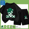 Summer Baby Boy Clothes Set Children Girls Cartoon Bear Short Sleeve T-shirts Top and Shorts Bottom Suit Kid Casual Tracksuits