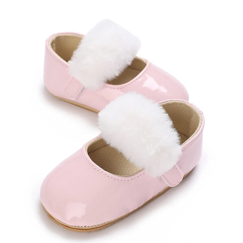 Cute White Lace Baby Girl Princess shoes  Baby Moccasins Moccs Shoes Bow Fringe Rubber Soled Non-slip Footwear Crib Shoes