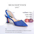 Italian Design Wedding Party Shoes & Small Box Bag Comfortable Noble Thin Heels Sexy Single Shoes Mesh Breathable Women's