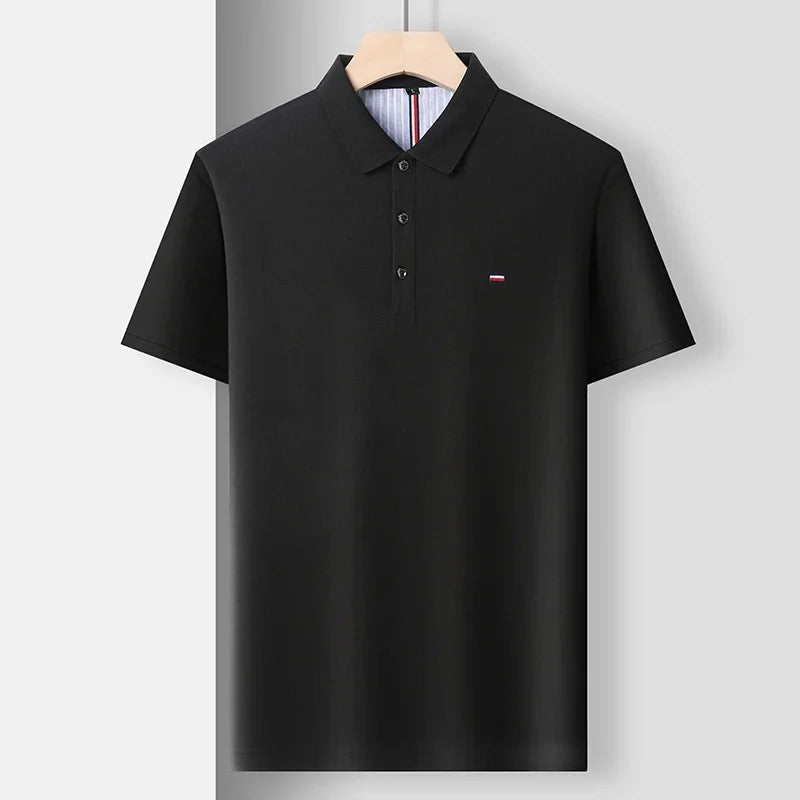2025 New Cotton Summer Men's Casual Fashion Versatile Polo Shirt Breathable and comfortable embroidered top
