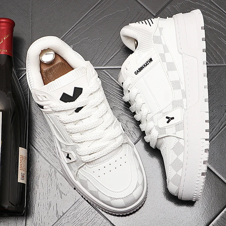 2025 New Men Outdoor Flat Classic Blue Sports Shoes Lace Up Skateboard Board Shoe Walking White Leisure Running Sneakers