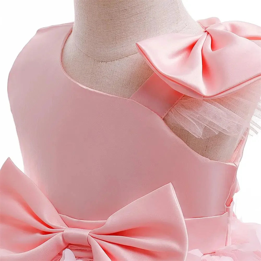 Children's Elegant Dresses For 1st Birthday Dress Baby Butterfly Lace Dress Girls Party Dresses Newborn Princess Dress Clothes