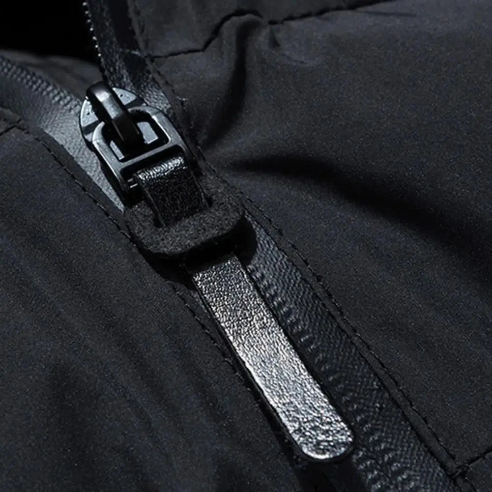 Men's Winter Hooded Jacket Warm Windproof Casual Coat plus Size Cotton Padded Outerwear 6XL Loose-fit Cropped Parka for Outdoor