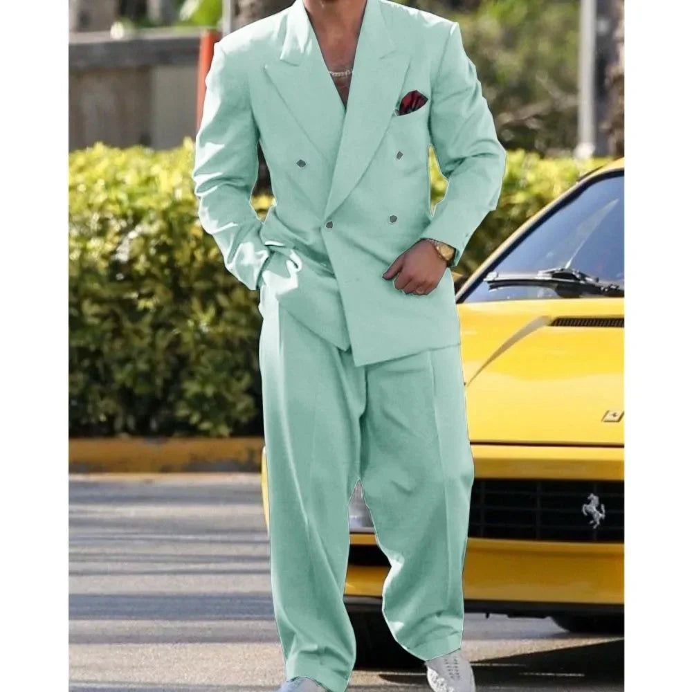 2024 Formal Suit for Men Wedding Luxury Fashion Suit Dress  2 Piece Modern Men's Suits Men Clothing Terno Masculino Completo