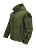 Men's Winter Warm Fleece Wool Windproof Waterproof Hiking Jacket Outdoor Hooded Ski Mountaineering Jacket