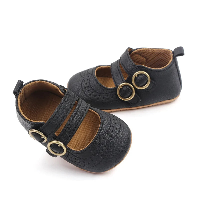 Baby Leather Shoe 2025Summer New Shallow Mouth Princess Shoe 0-12M Babys Shoes Soft Sole Anti Slip Baby Walking Shoes  Tennis